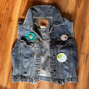 Levi’s Vintage Cropped Denim Vest | Size L | Western Style